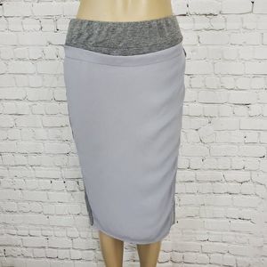 𝅺RUDSAK Gray Stretch Skirt Asymmetrical Panel L